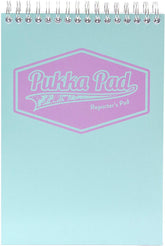 Pukka Pad Wirebound Card Cover Reporters Shorthand Notebook Ruled 160 Pages Pastel Blue/Pink/Mint (Pack 3) - 8907-PST